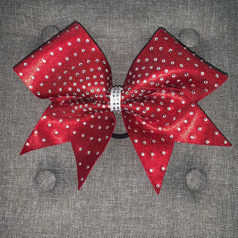 1 Red Bow with Rhinestones